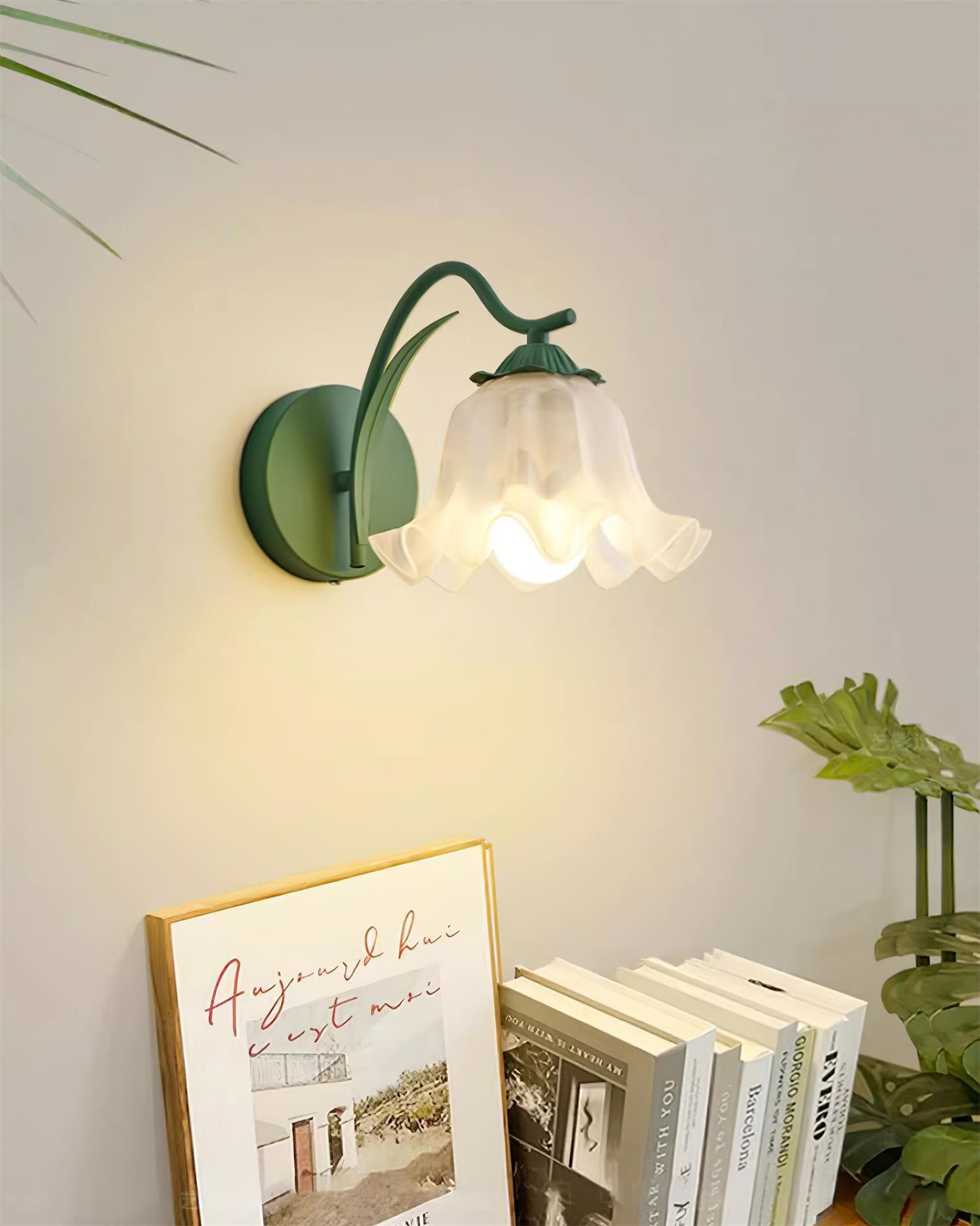 Wall Lamp Botanical Whimsy Green Stem
