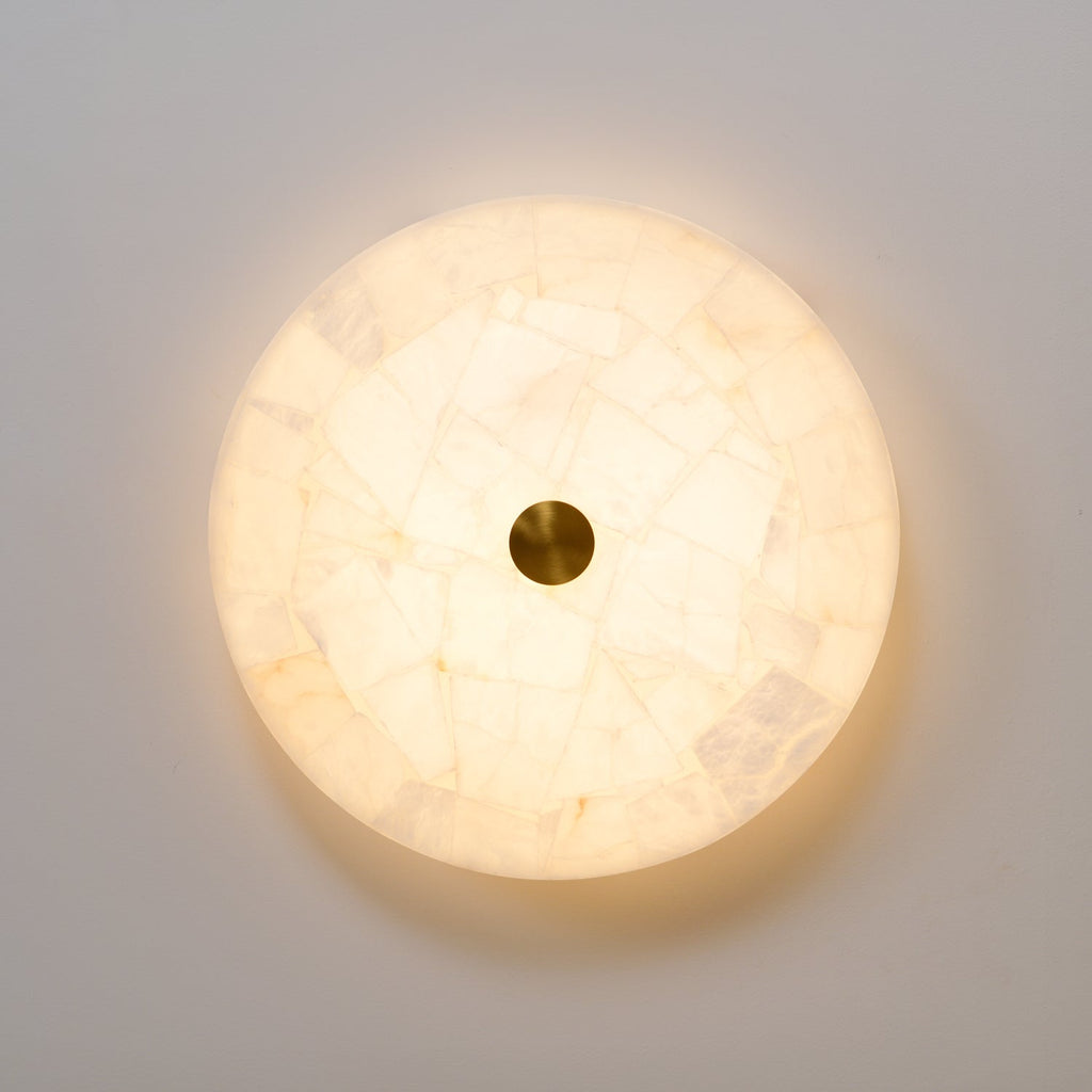 Delya Round Alabaster Ceiling Lamp