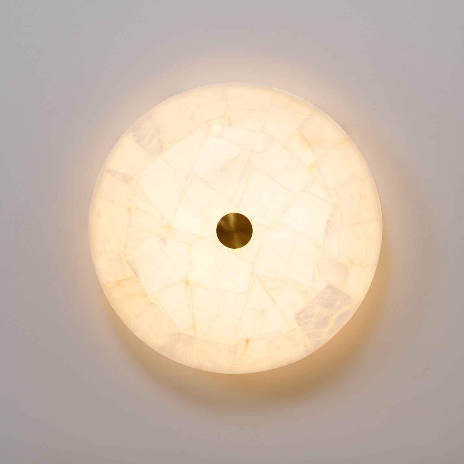 Delya Round Alabaster Ceiling Lamp