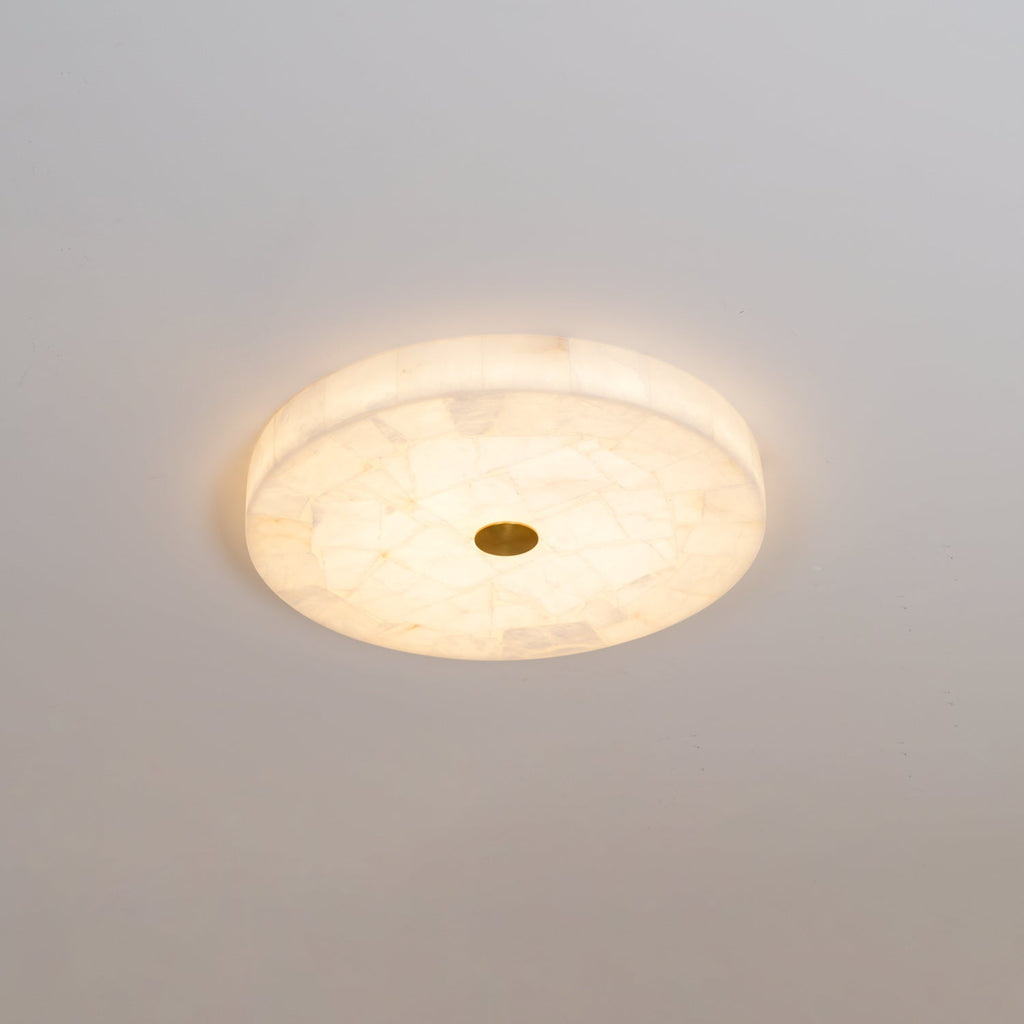 Delya Round Alabaster Ceiling Lamp