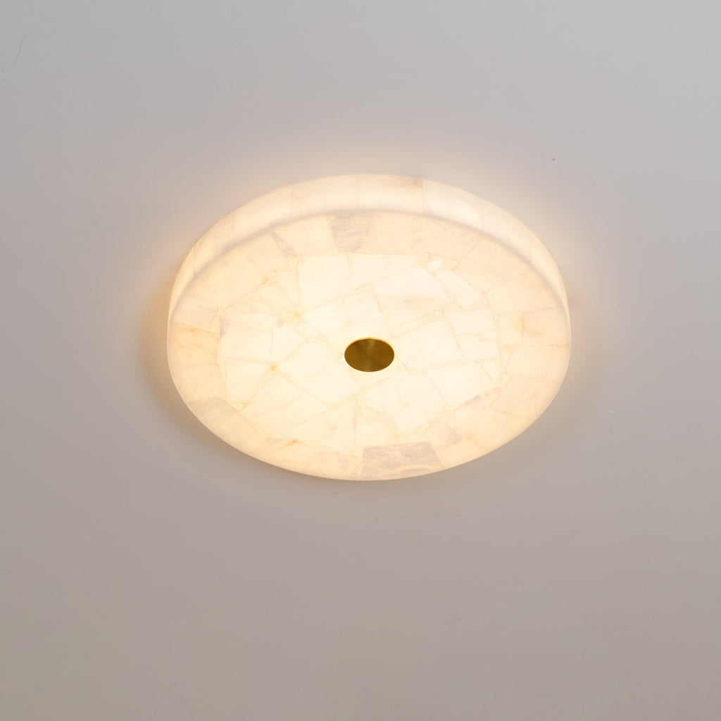 Delya Round Alabaster Ceiling Lamp