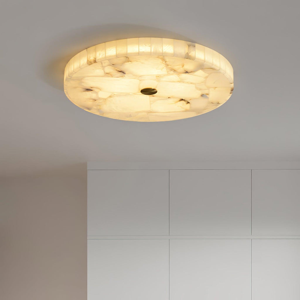 Delya Round Alabaster Ceiling Lamp