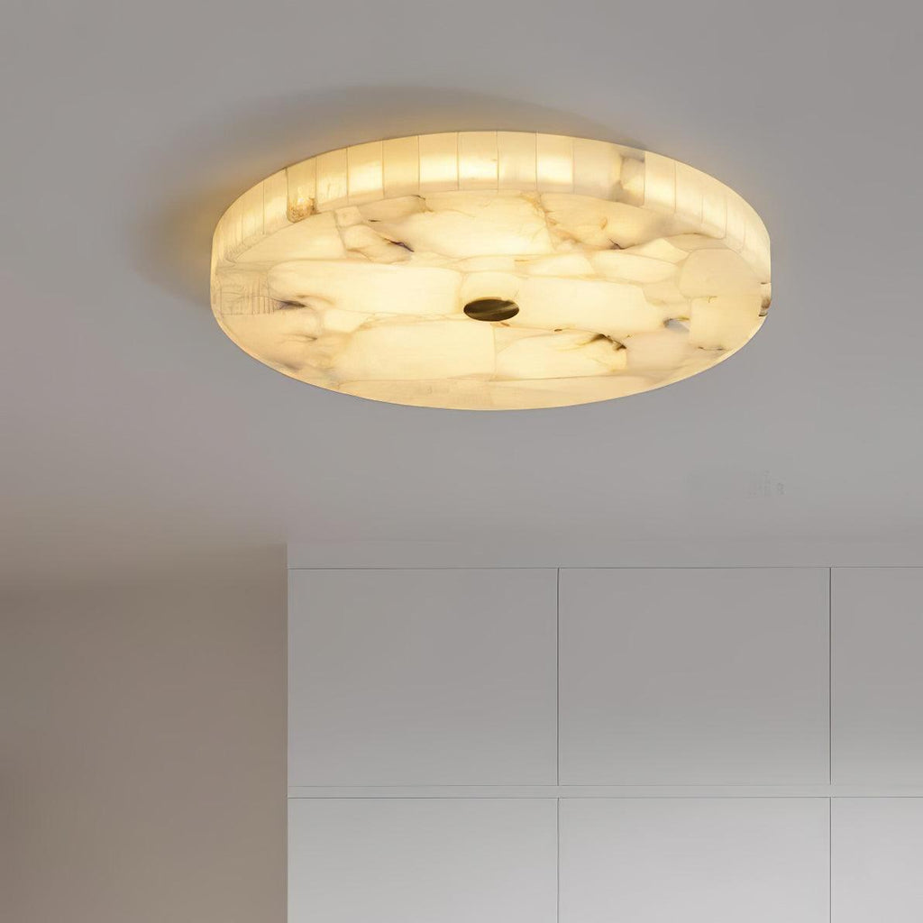 Delya Round Alabaster Ceiling Lamp