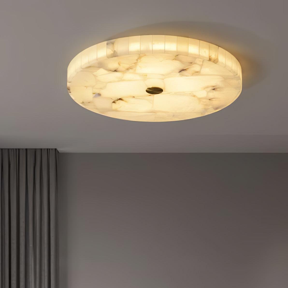 Delya Round Alabaster Ceiling Lamp