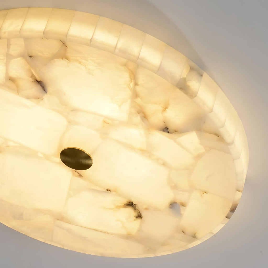 Delya Round Alabaster Ceiling Lamp
