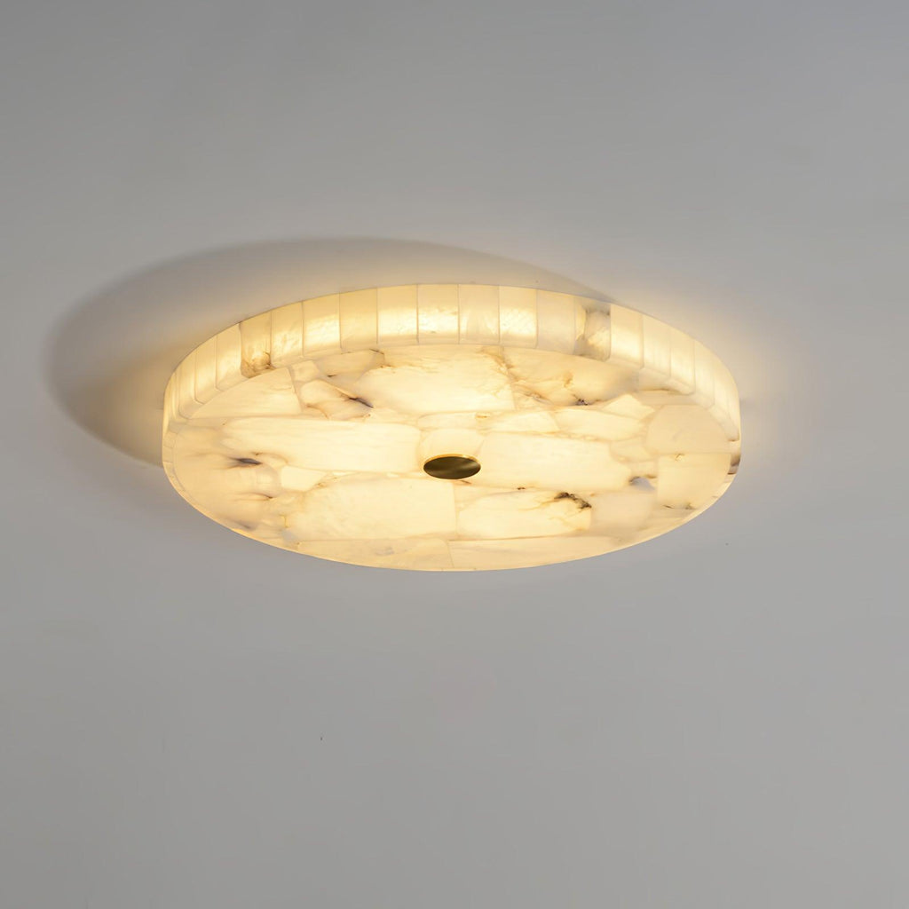 Delya Round Alabaster Ceiling Lamp