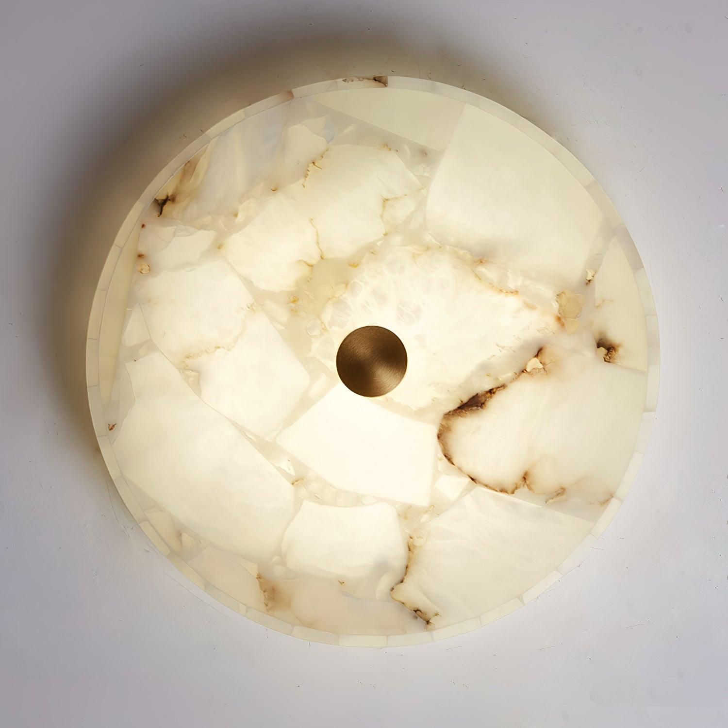 Delya Round Alabaster Ceiling Lamp