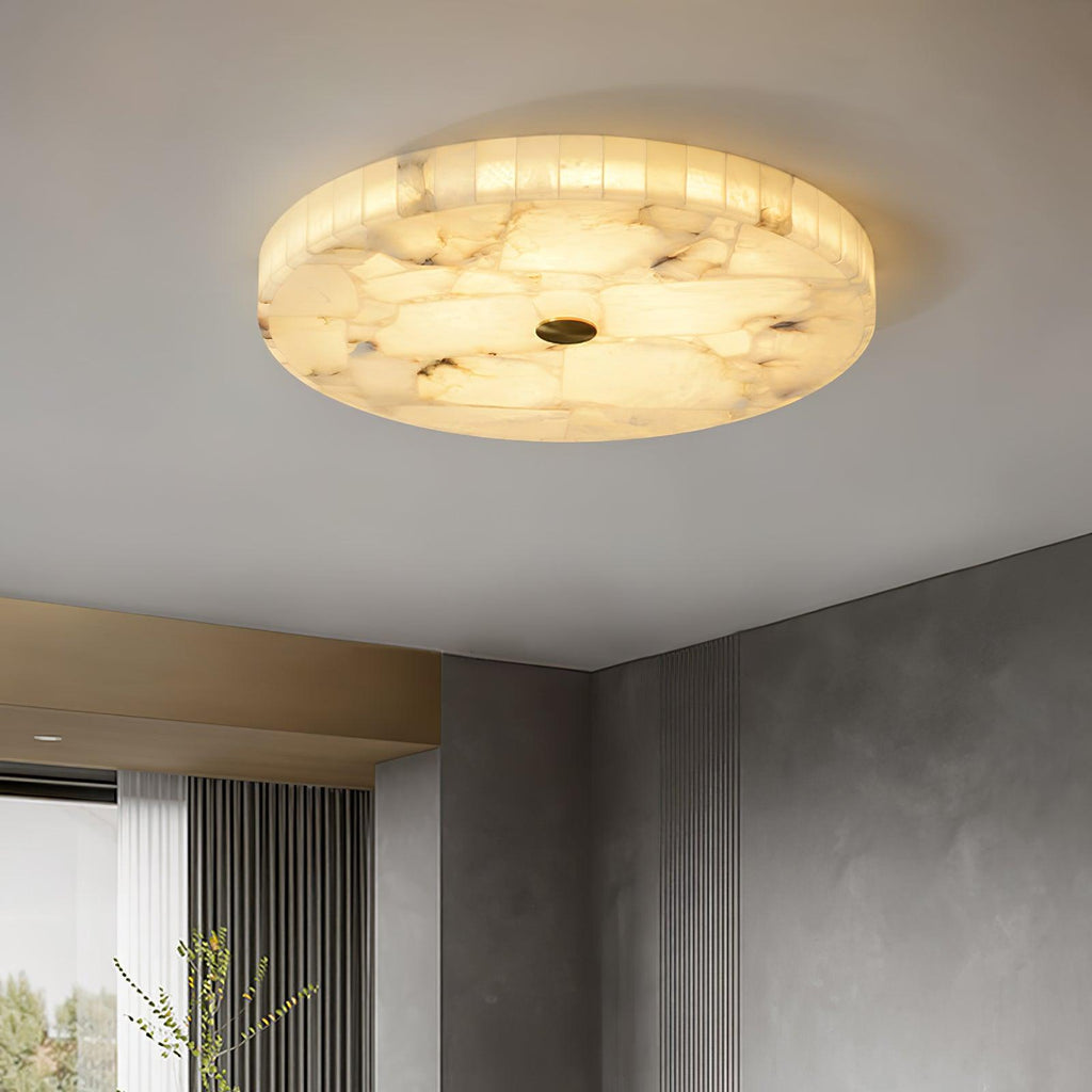 Delya Round Alabaster Ceiling Lamp