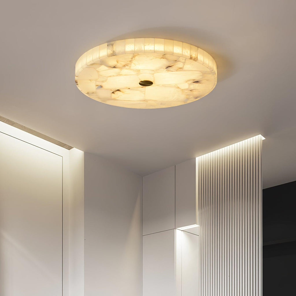 Delya Round Alabaster Ceiling Lamp