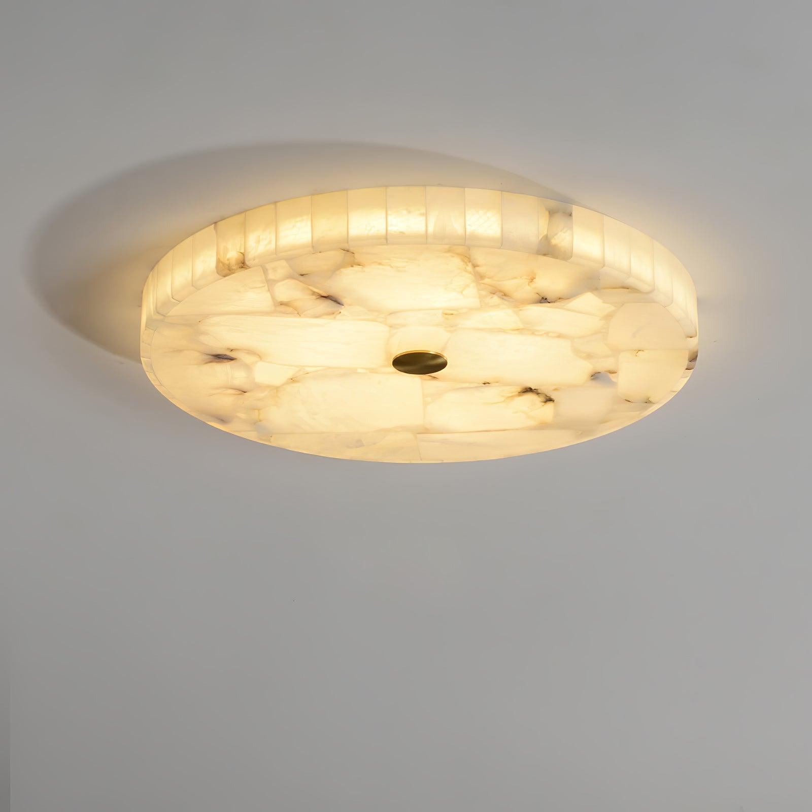 Delya Round Alabaster Ceiling Lamp