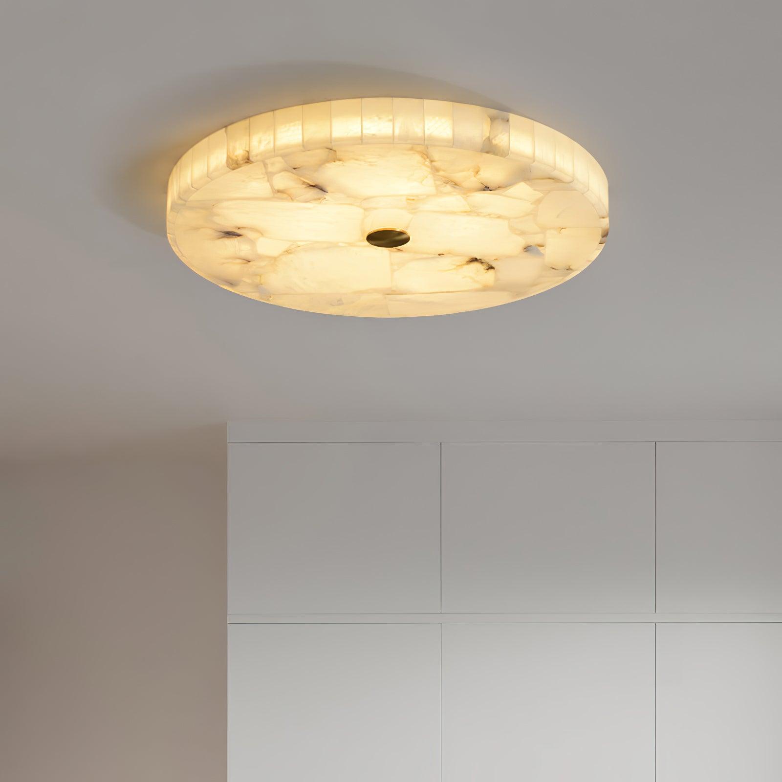 Delya Round Alabaster Ceiling Lamp