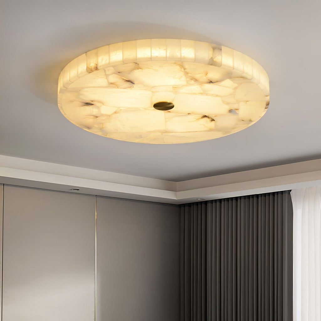 Delya Round Alabaster Ceiling Lamp