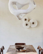 Round Wall Lamp Alabaster Cluster Trio