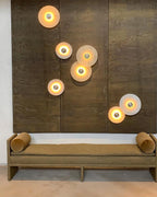 Round Wall Lamp Alabaster Cluster Trio