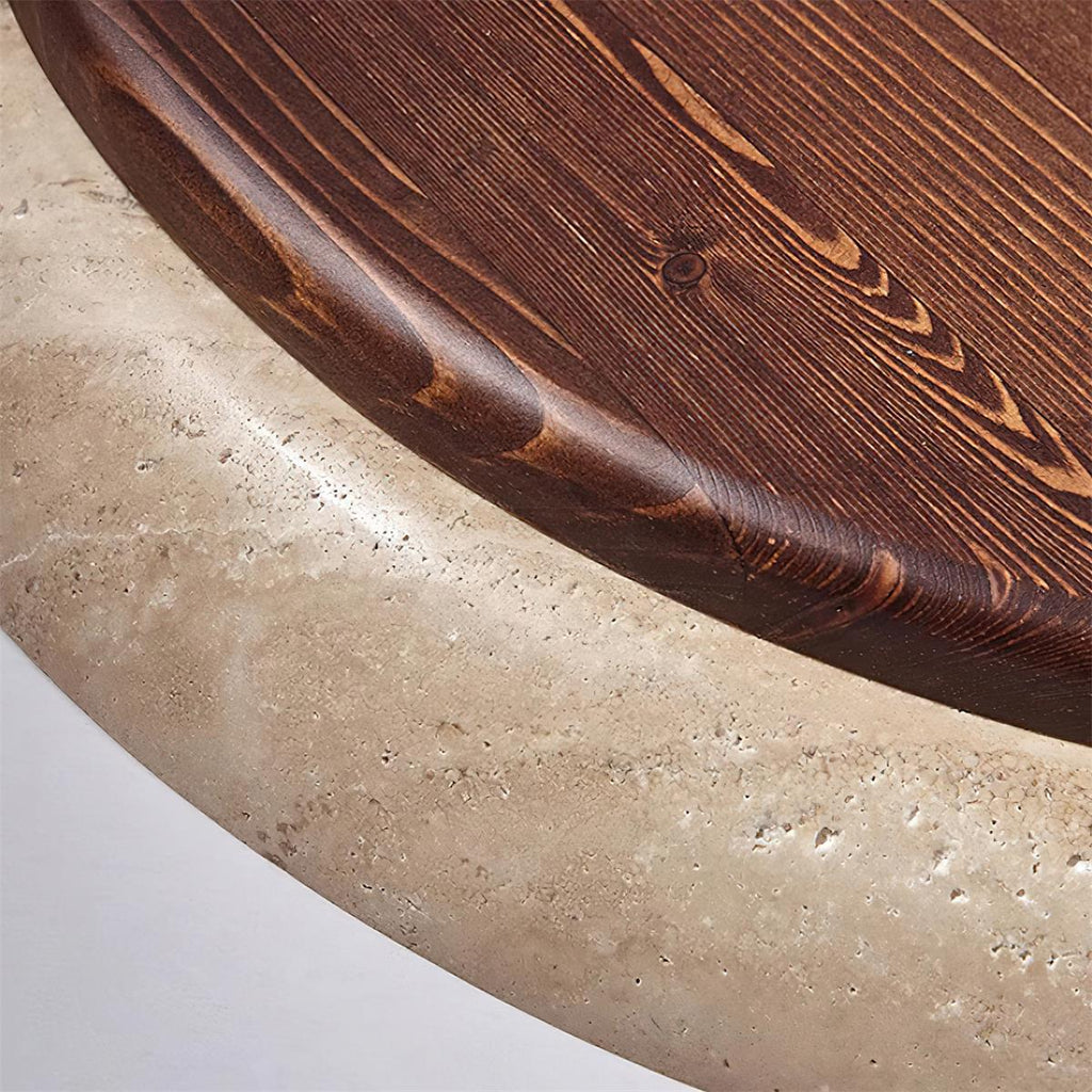 Halo Round Travertine Ceiling Light