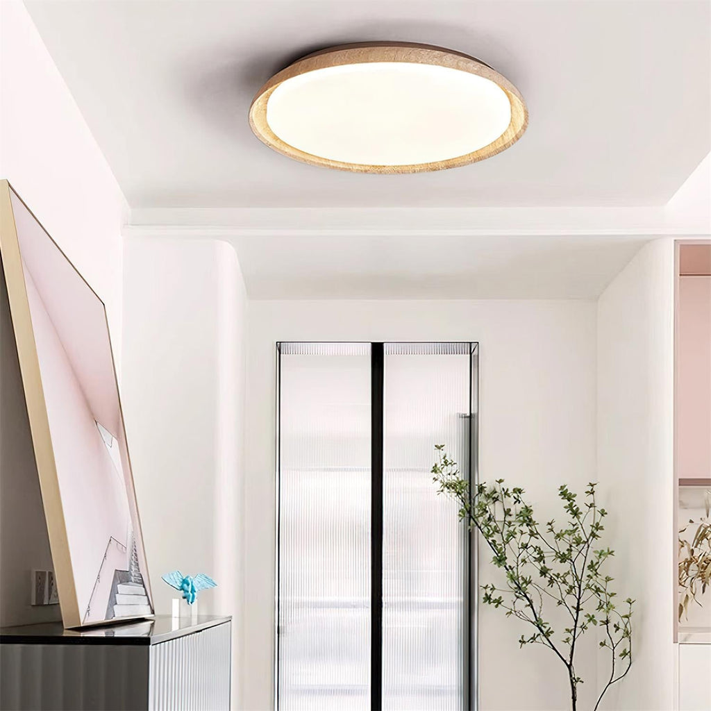 Halo Round Travertine Ceiling Light