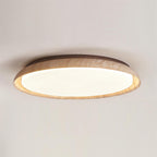 Halo Round Travertine Ceiling Light