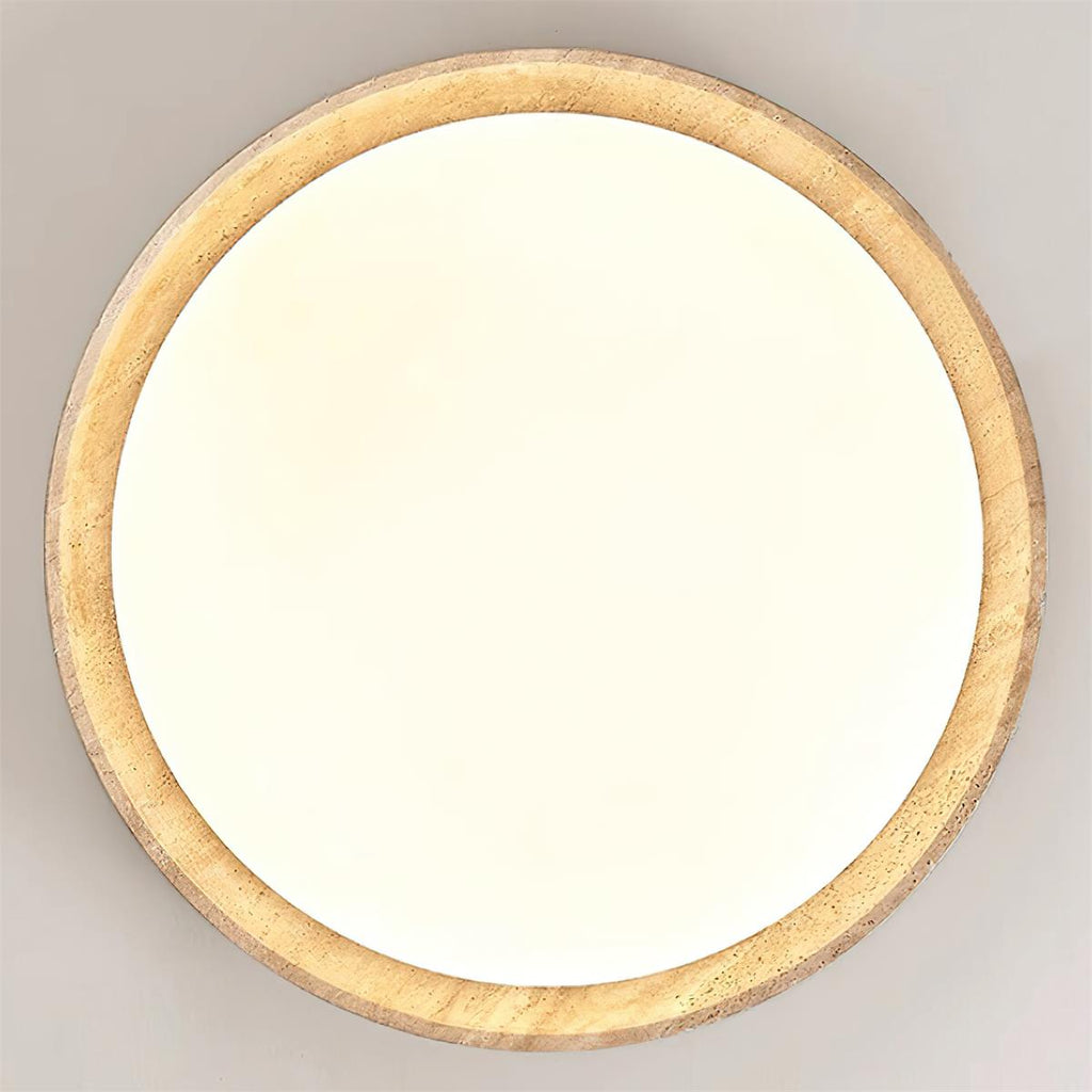 Halo Round Travertine Ceiling Light
