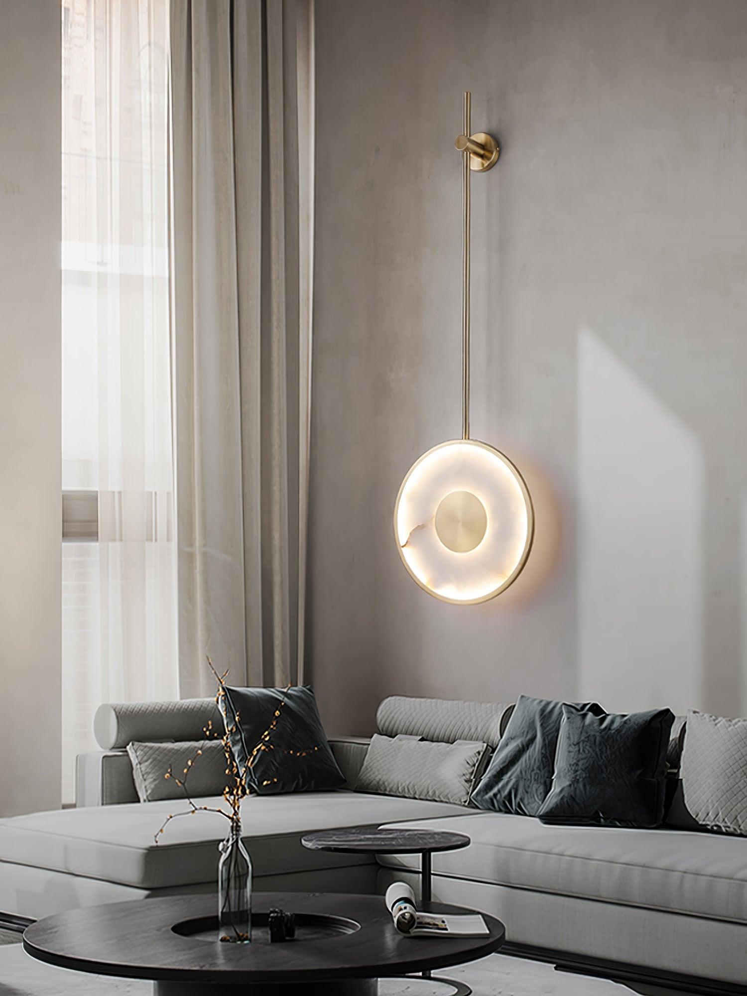Vevelila Pendant Light Minimalist in Alabaster - Kingsley Beaumont