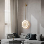 Vevelila Pendant Light Minimalist in Alabaster - Kingsley Beaumont