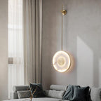 Vevelila Pendant Light Minimalist in Alabaster - Kingsley Beaumont