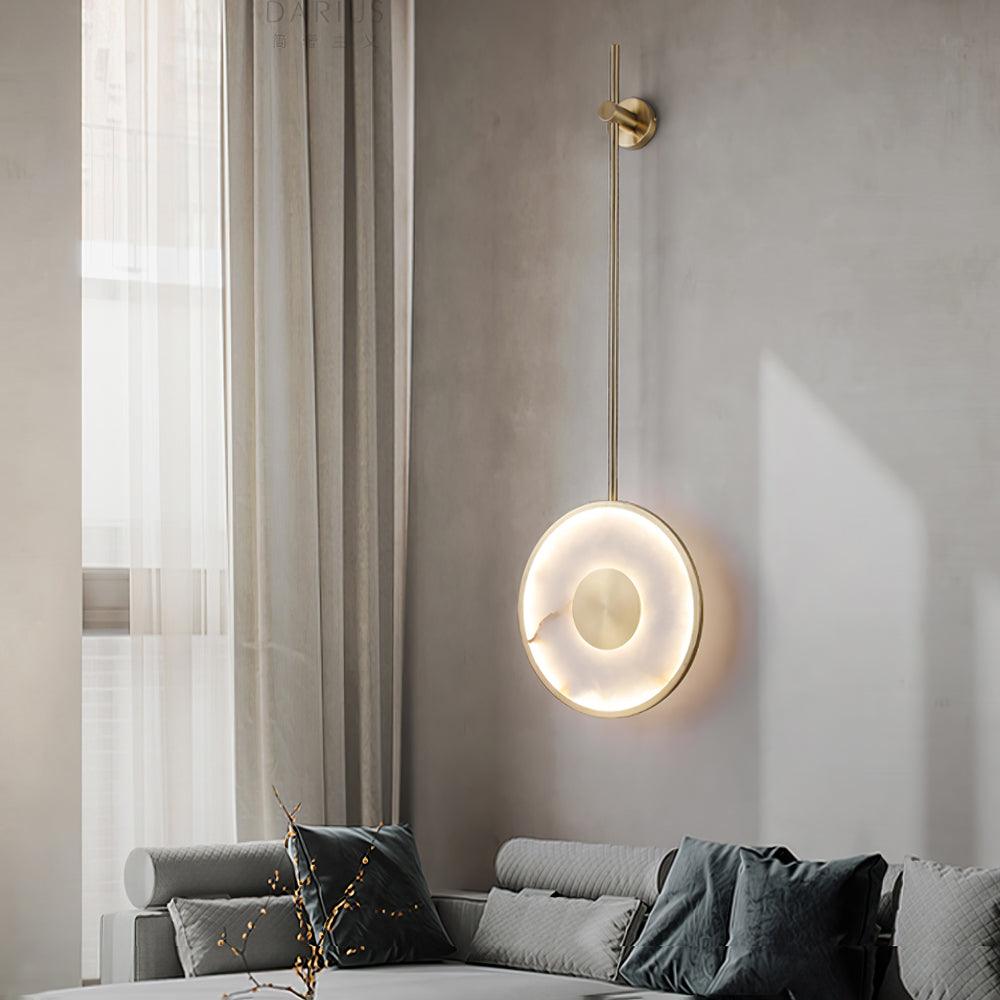 Vevelila Pendant Light Minimalist in Alabaster - Kingsley Beaumont