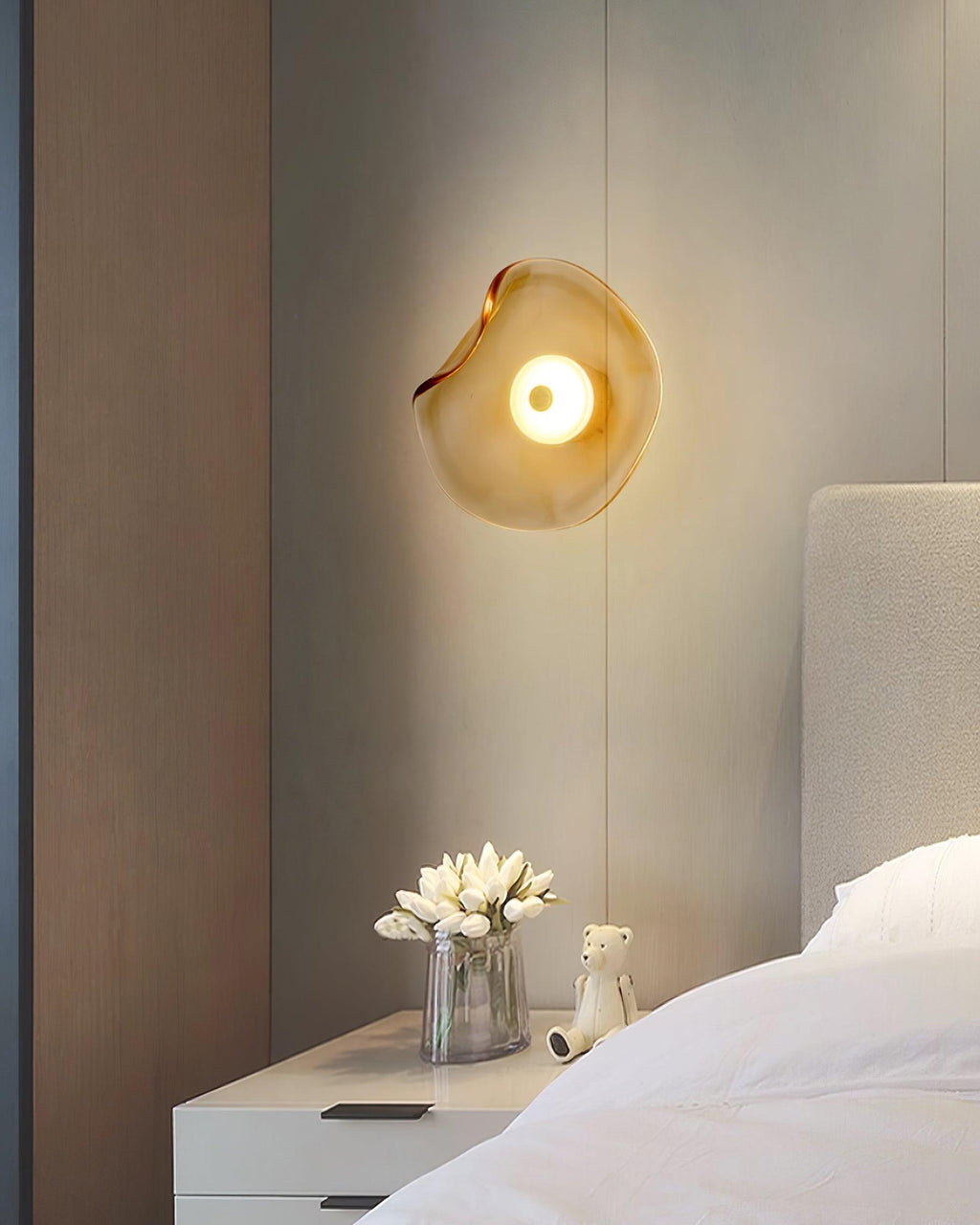 Lunara Amber Glass Wall Light