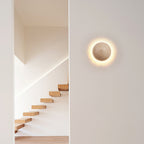 Ritta Round Travertine Wall Lamp