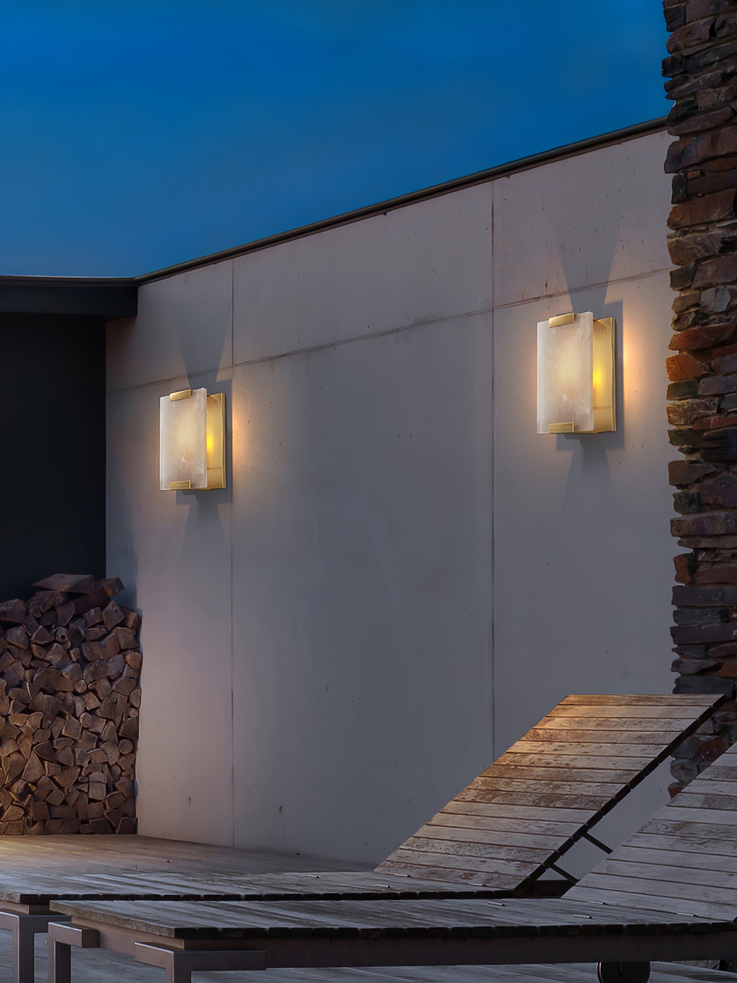 Roux Wall Lamp Alabaster Panel Glow