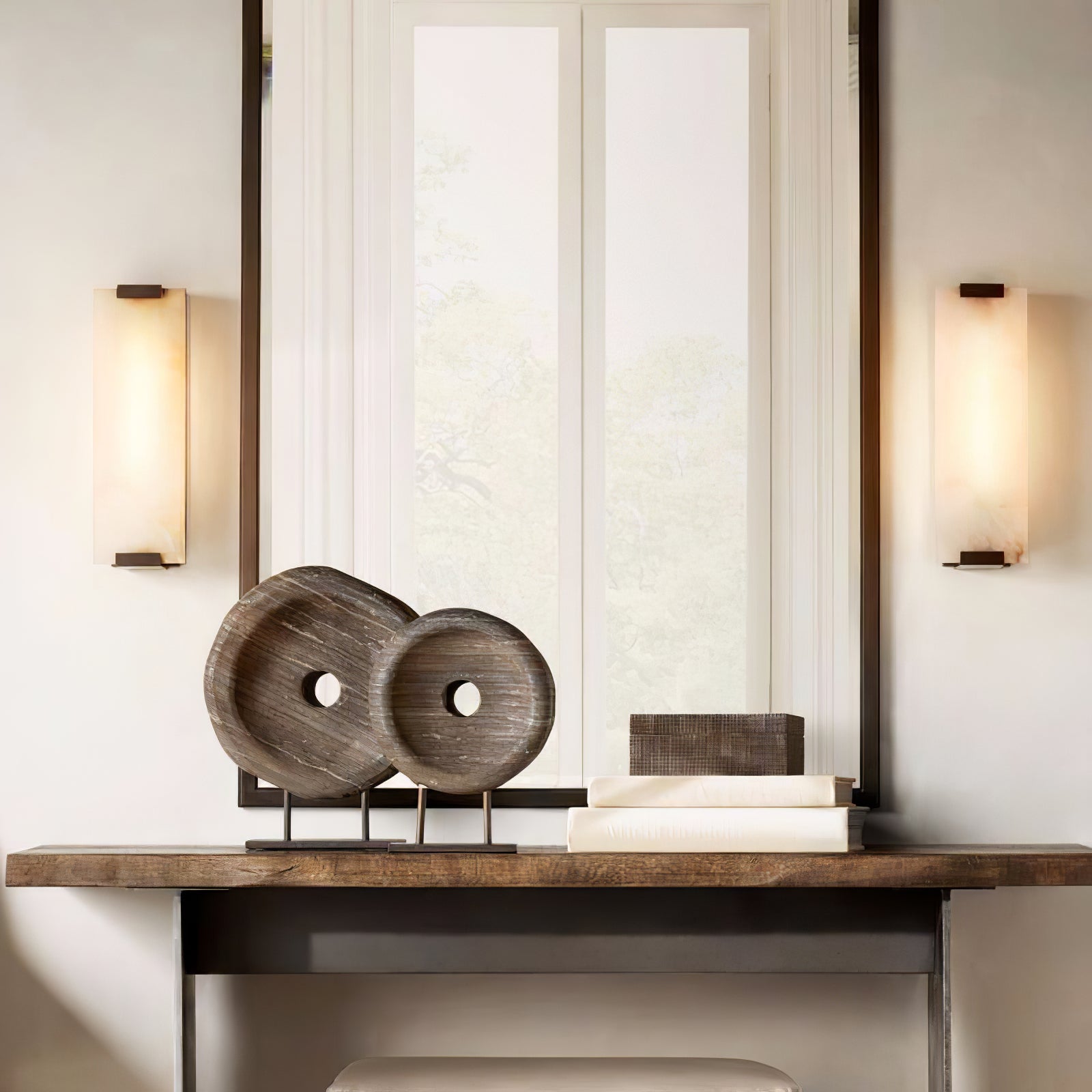 Roux Wall Lamp Alabaster Panel Glow