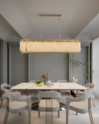Ruben Chandelier Alabaster Rectangular Luxe