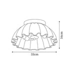 Ceiling Light HDPE Ruffle Canopy Metal Body Modern Minimalist