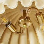 Ceiling Light HDPE Ruffle Canopy Metal Body Modern Minimalist