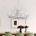 Silva Rustic Antler Metal/Resin Chandelier White Dining Room