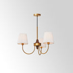 Silva Modern Retro Fabric Chandelier, White/Green