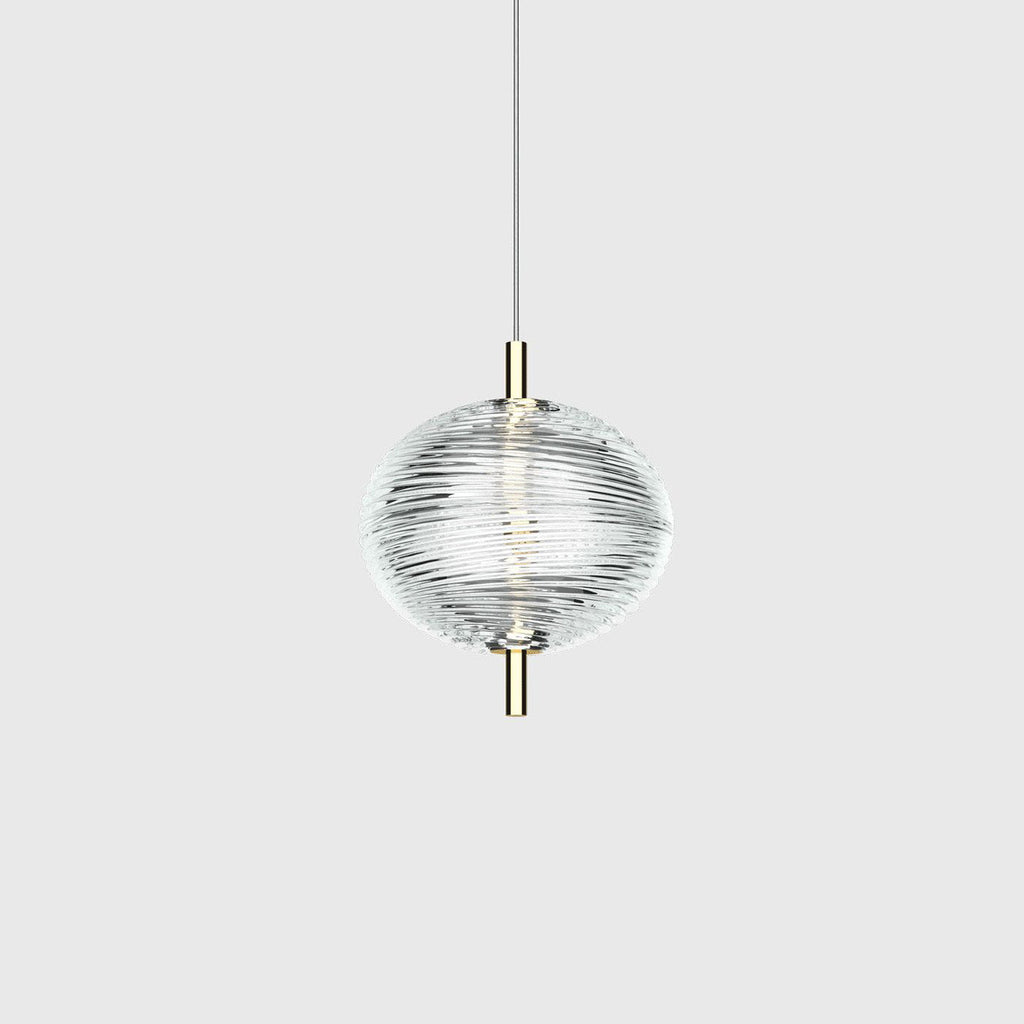 Valentina Designer Art Modern Pendant Light, Black/Gold