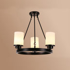 Silva Retro Black Metal/Glass Chandelier for Living Room
