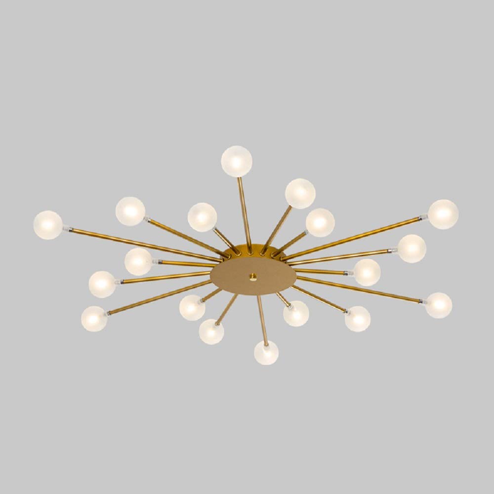 Arisha Nordic LED Flush Mount Ceiling Light Gold/Black Metal Living Room