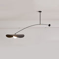 Arisha Minimalist Lotus Leaf Shaped Metal Pendant Light, Black/Gold