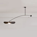 Arisha Minimalist Lotus Leaf Shaped Metal Pendant Light, Black/Gold