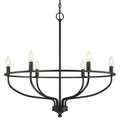 Silva Industrial Metal Candle Chandelier Black/Champagne Living Room/Bedroom