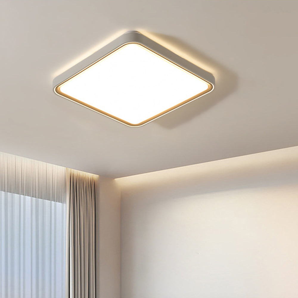 Arisha Minimalist Round/Square Metal/ Flush Mount Ceiling Light, Gold