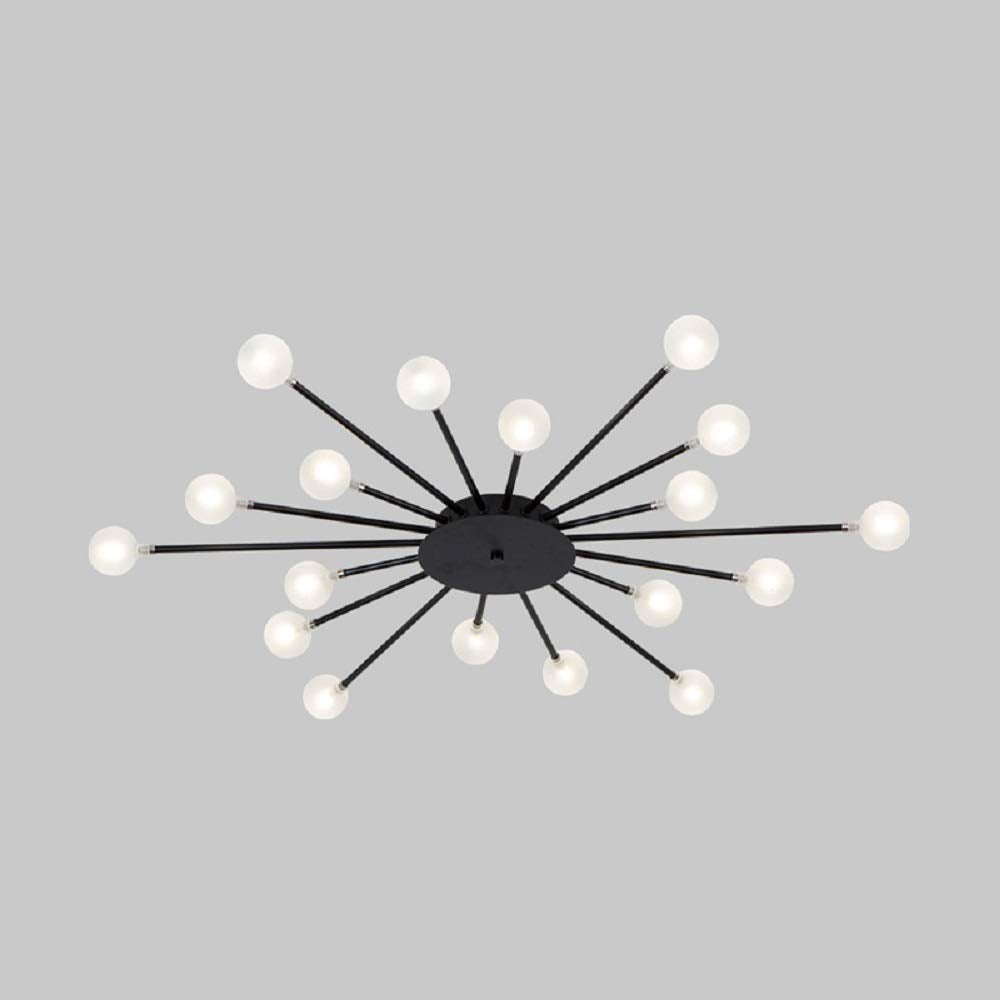 Arisha Nordic LED Flush Mount Ceiling Light Gold/Black Metal Living Room