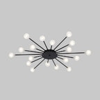 Arisha Nordic LED Flush Mount Ceiling Light Gold/Black Metal Living Room