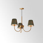 Silva Modern Retro Fabric Chandelier, White/Green