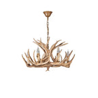 Silva Retro Deer Antlers Candle light Horn Resin Chandelier