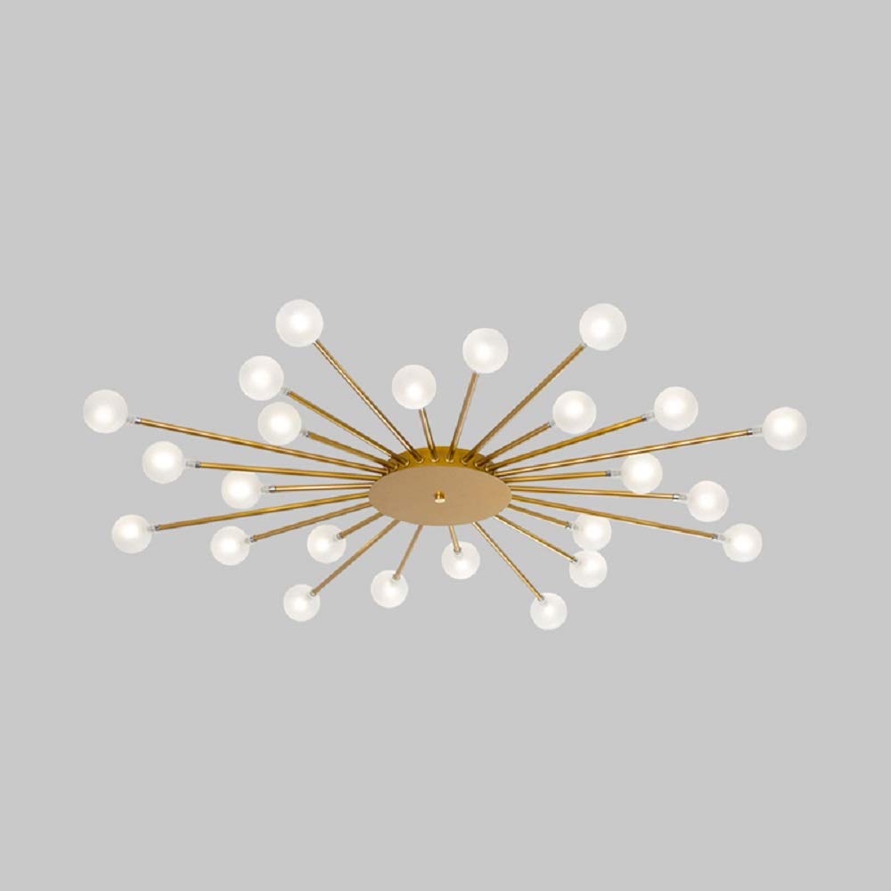 Arisha Nordic LED Flush Mount Ceiling Light Gold/Black Metal Living Room