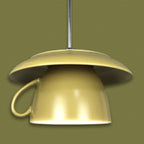 Valentina Pop Art Cup Ceramic LED Pendant Light Study Bedroom