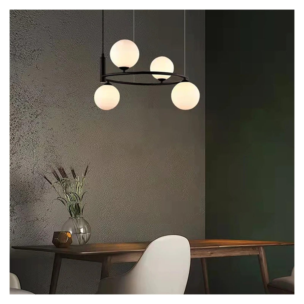 Valentina Nordic Ring Magic Bean Pendant Light Black/Gold Metal