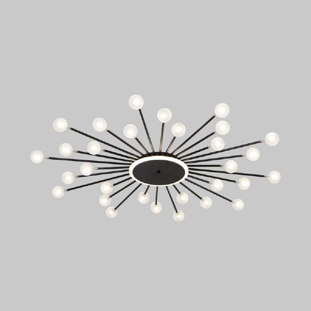 Arisha Nordic LED Flush Mount Ceiling Light Gold/Black Metal Living Room